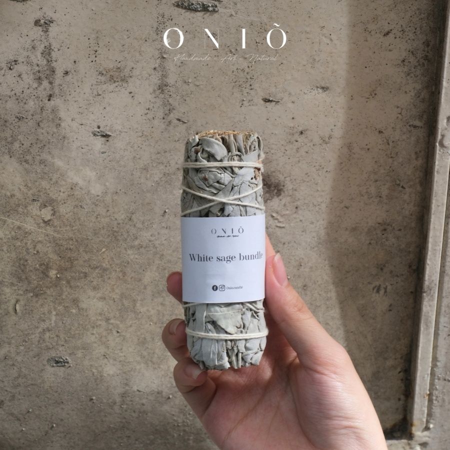 Bó lá SAGE/XÔ thơm tự nhiên, hương thơm thanh tẩy không gian, thu hút năng lượng tích cực, Bó Xô - ONIÕ