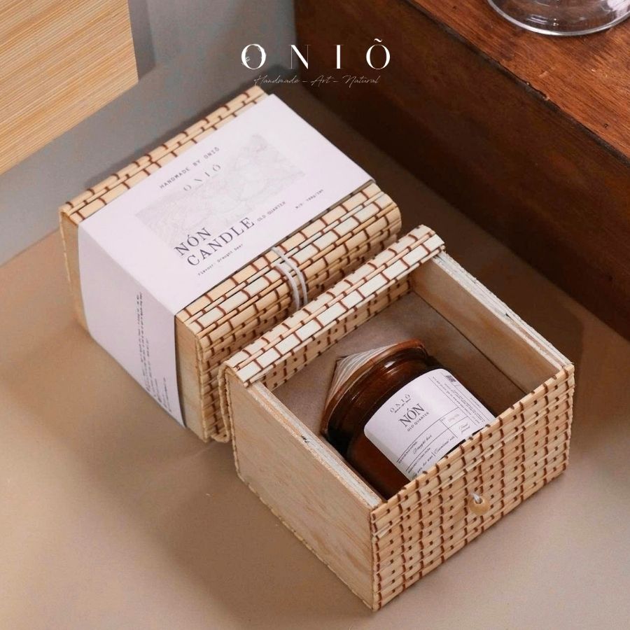 Nến thơm nón lá Việt Nam Handmade - Hương thơm tinh dầu, quà tặng lưu niệm, Nón Candle - BST Đất Việt - ONIÕ