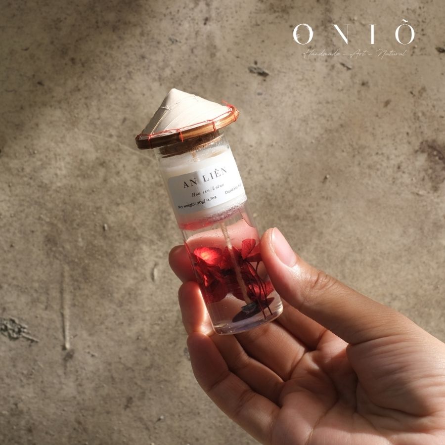 Nến thơm nón lá Việt Nam Handmade - Hương thơm tinh dầu, quà tặng lưu niệm, An Liên - BST Đất Việt - ONIÕ