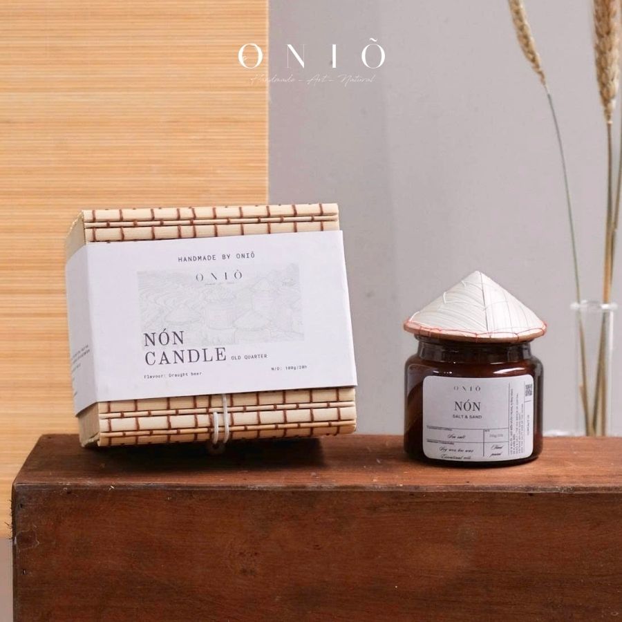 Nến thơm nón lá Việt Nam Handmade - Hương thơm tinh dầu, quà tặng lưu niệm, Nón Candle - BST Đất Việt - ONIÕ
