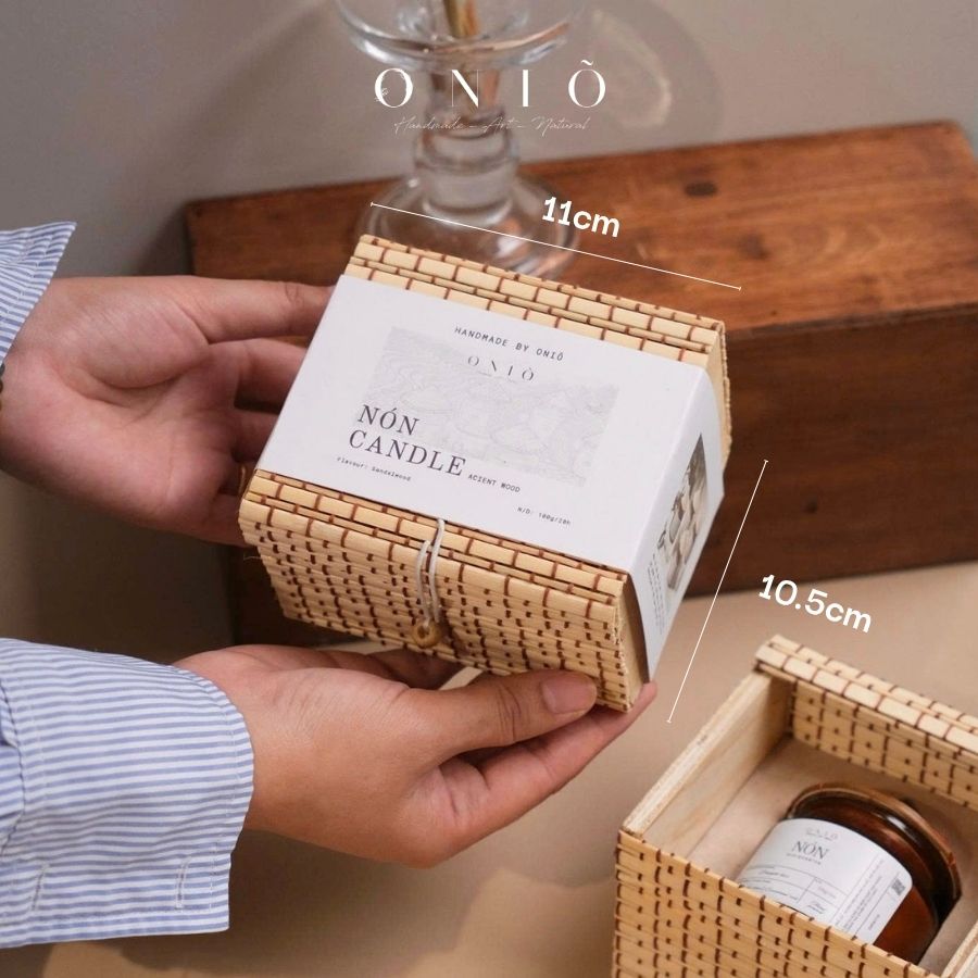 Nến thơm nón lá Việt Nam Handmade - Hương thơm tinh dầu, quà tặng lưu niệm, Nón Candle - BST Đất Việt - ONIÕ