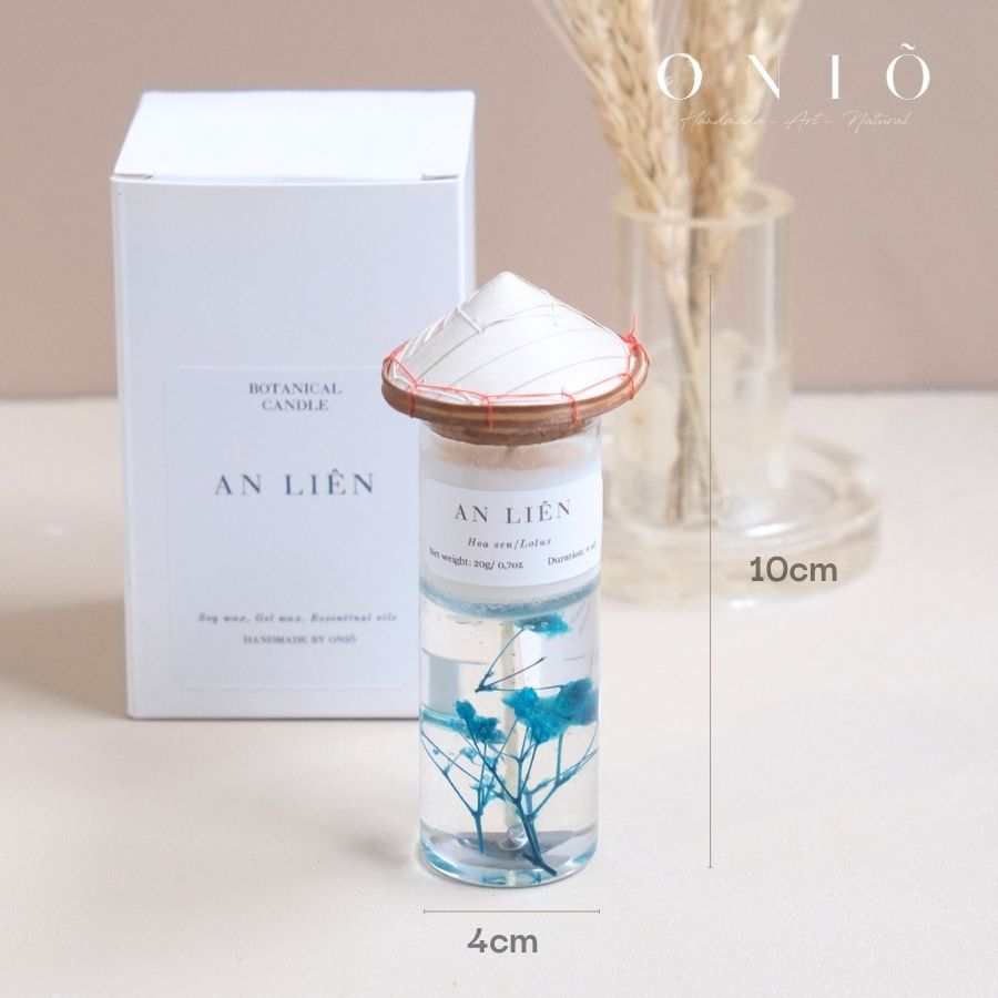Nến thơm nón lá Việt Nam Handmade - Hương thơm tinh dầu, quà tặng lưu niệm, An Liên - BST Đất Việt - ONIÕ