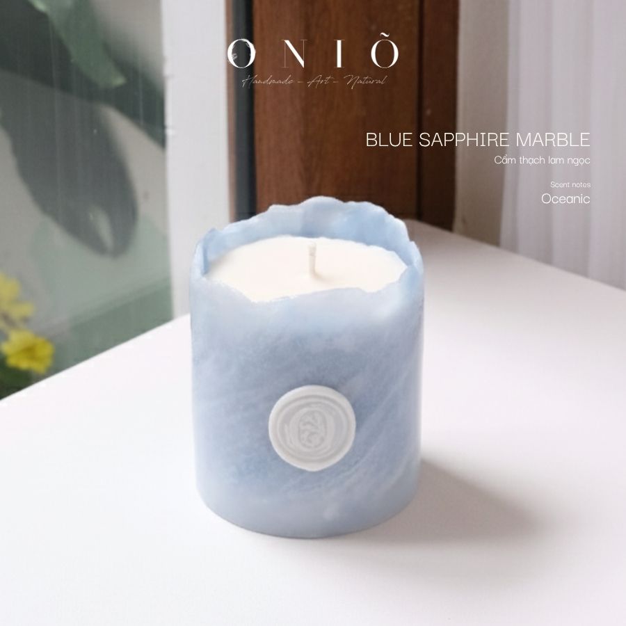 Nến thơm cao cấp hình trụ Marble Texture Handmade, Quà Tặng Tinh Tế Decor Phòng & Spa, Marble Collection - ONIÕ