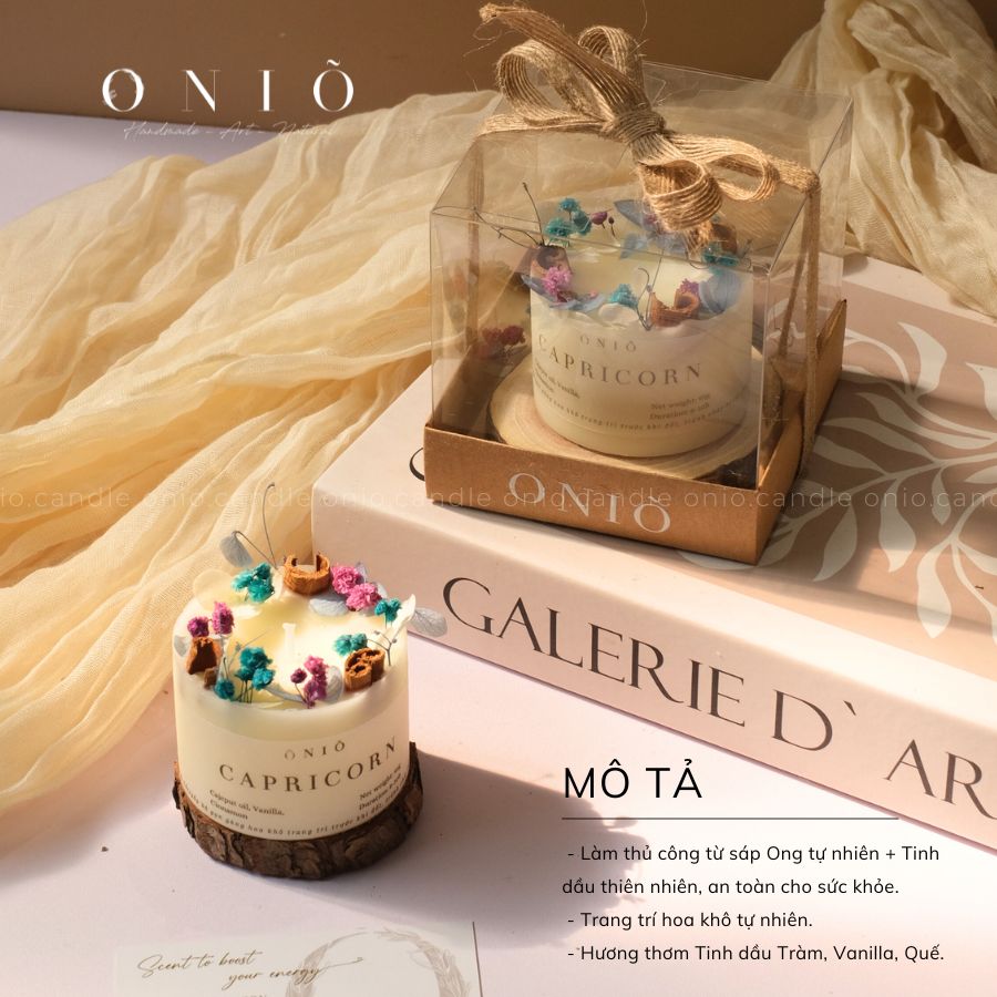 Nến trụ hoa lá ZODIAC COLLECTION 12 CUNG HOÀNG ĐẠO - ONIÕ