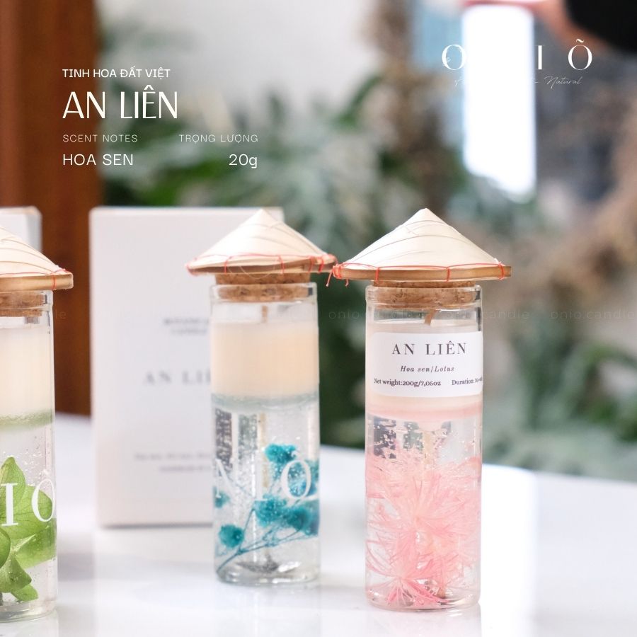 Nến thơm An Liên - BST Tinh Hoa Đất Việt ONIÕ (tone màu ngẫu nhiên)