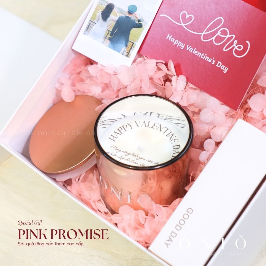 Set quà tặng nến thơm cao cấp PINK PROMISE - ONIÕ
