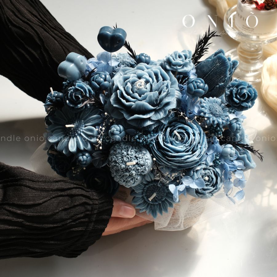 Giỏ hoa Blue Symphony Candle (hương thơm dịu nhẹ) - ONIÕ