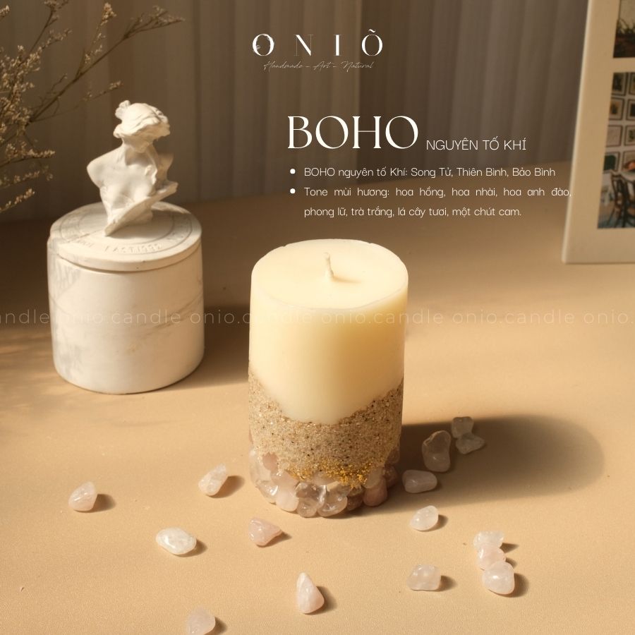 Nến thơm cao cấp BOHO THẠCH ANH - ONIÕ