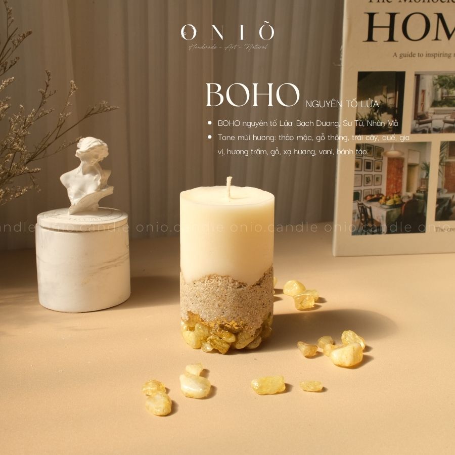 Nến thơm cao cấp BOHO THẠCH ANH - ONIÕ