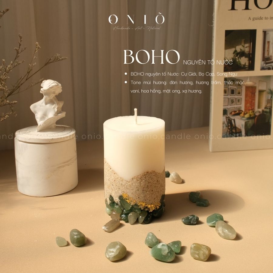 Nến thơm cao cấp BOHO THẠCH ANH - ONIÕ