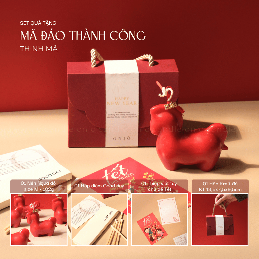 ONIÕ Set quà tặng MÃ ĐÁO THÀNH CÔNG - BST Tinh Hoa Tết Việt