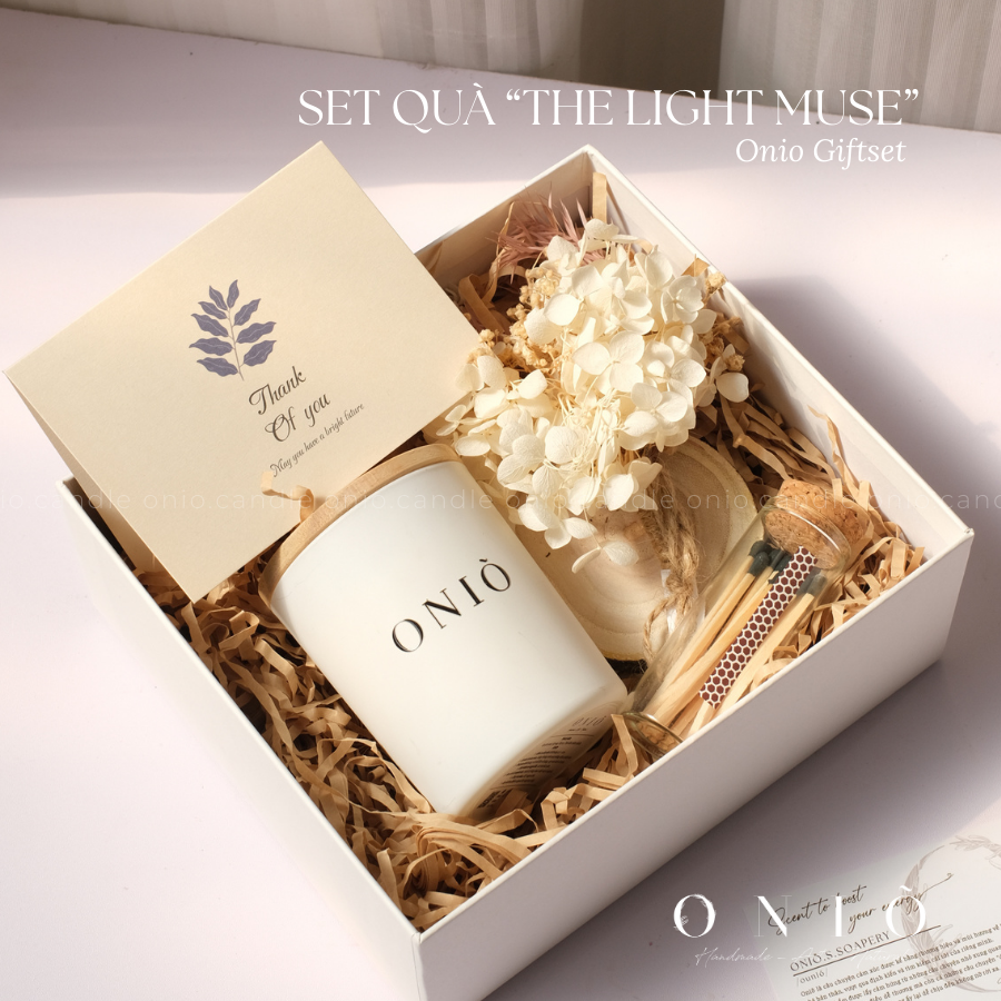 Set Quà Tặng Nến Thơm Cao Cấp THE LIGHT MUSE (Hộp 20x18x8) - ONIÕ