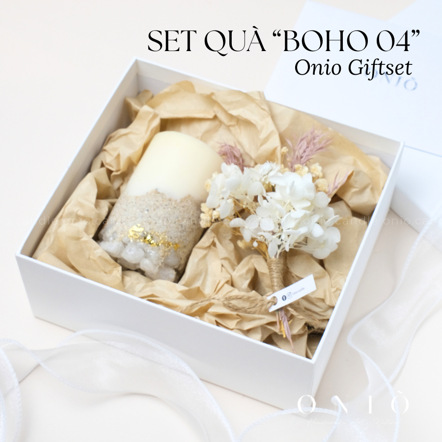 Set Quà Tặng Nến Thơm Cao Cấp BOHO COLLECTION (Hộp 20x18x8) - ONIÕ