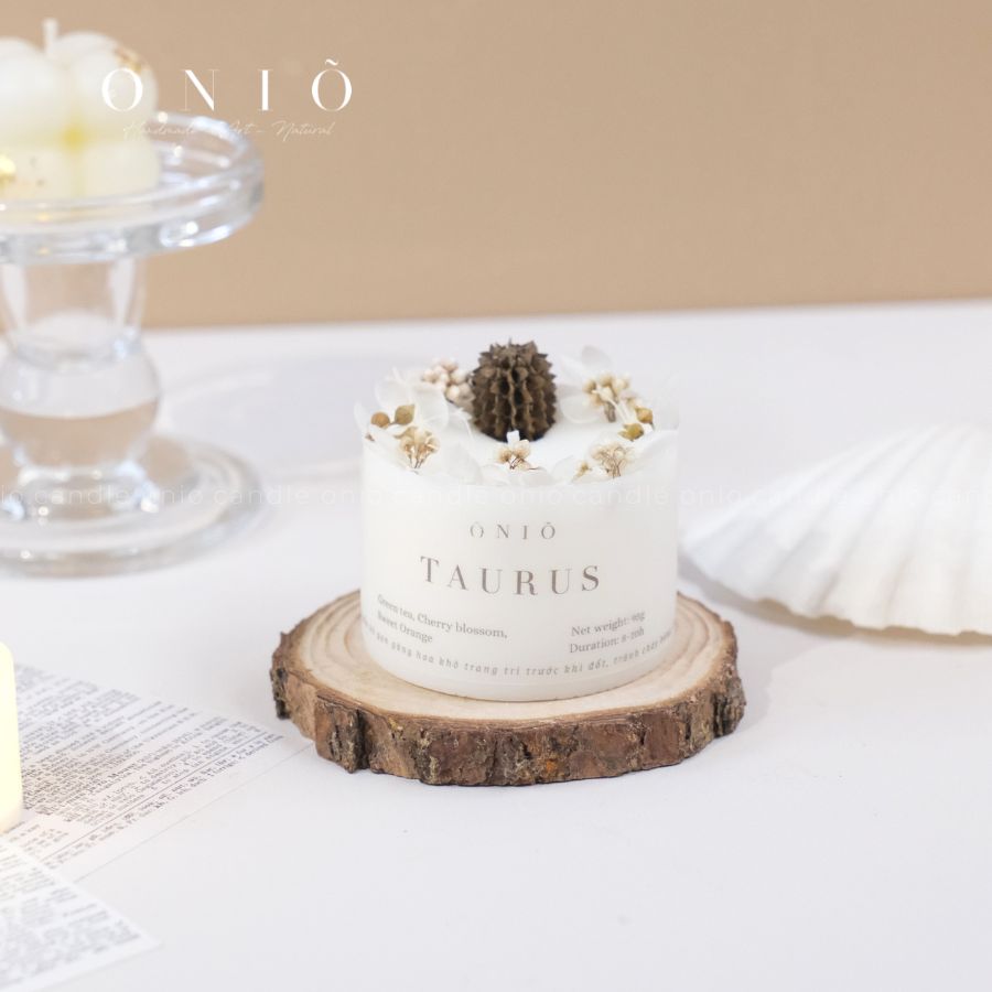 Nến trụ hoa lá ZODIAC COLLECTION 12 CUNG HOÀNG ĐẠO - ONIÕ