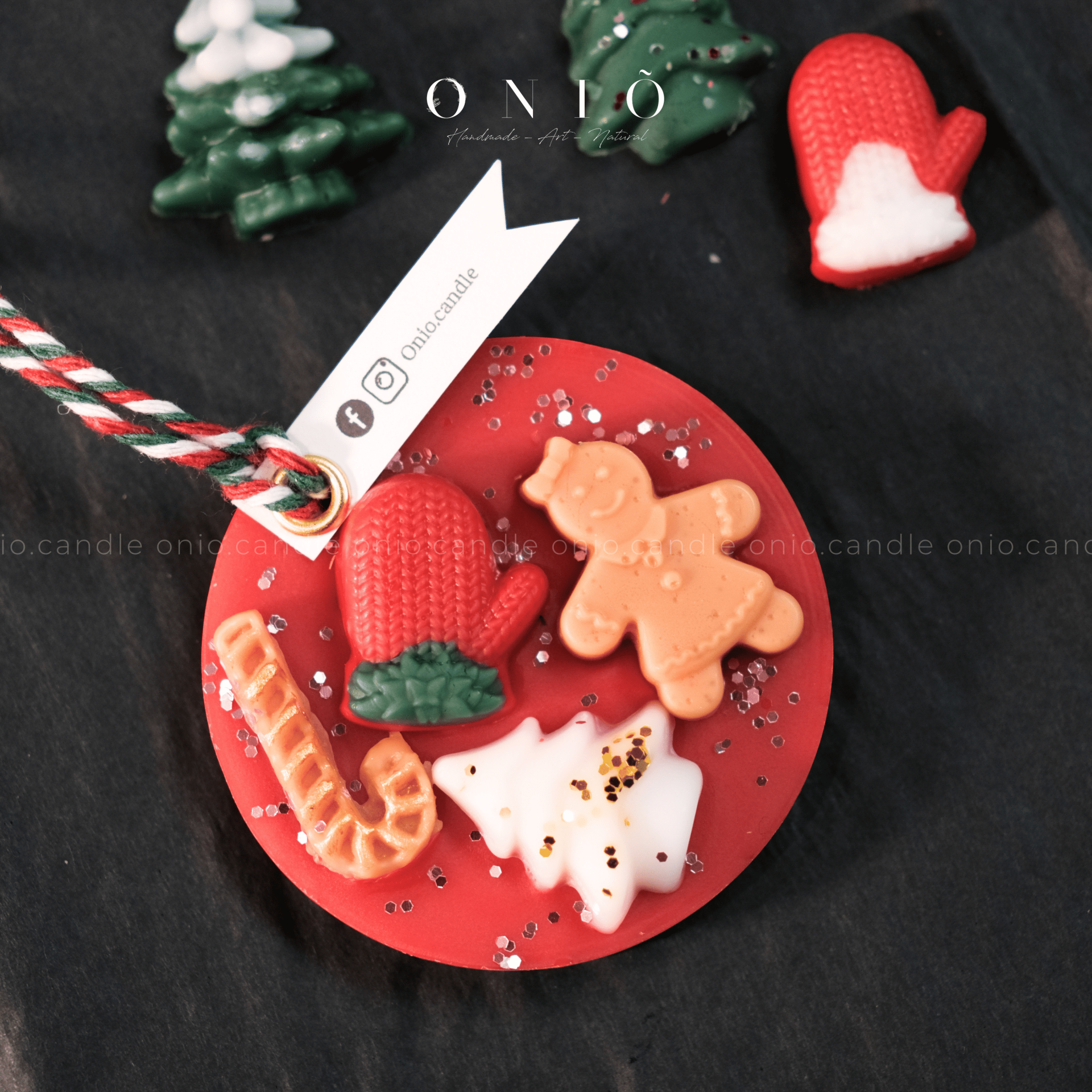 04 - Sáp tròn decor charm Xmas random (20g - 6cm)
