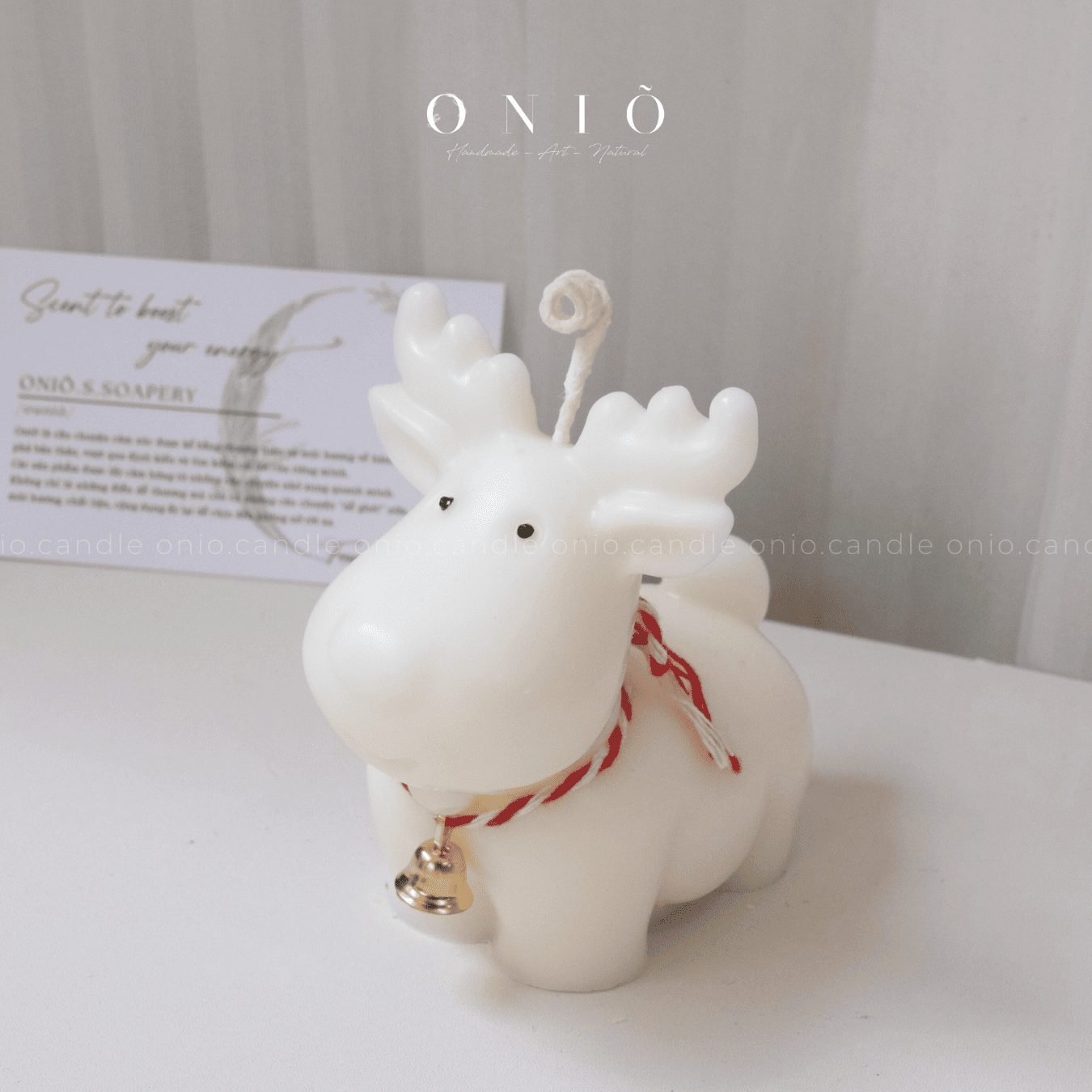 Reindeer Candle - Nến thơm Tuần lộc béo (130g- 9,5x9cm)