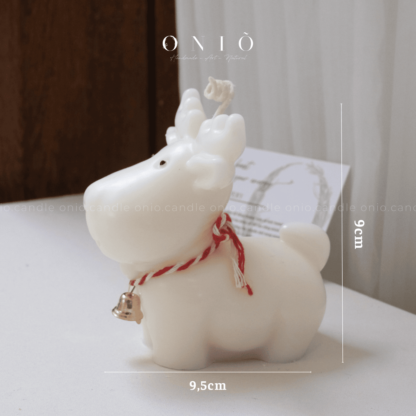 Reindeer Candle - Nến thơm Tuần lộc béo (130g- 9,5x9cm)