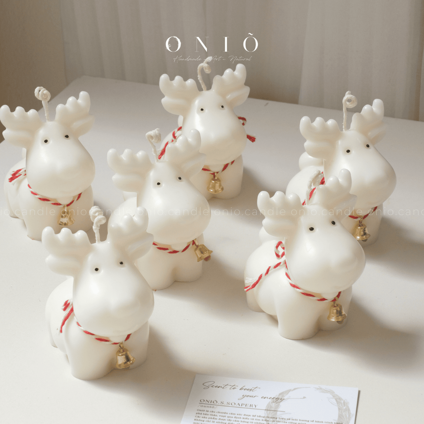Reindeer Candle - Nến thơm Tuần lộc béo (130g- 9,5x9cm)