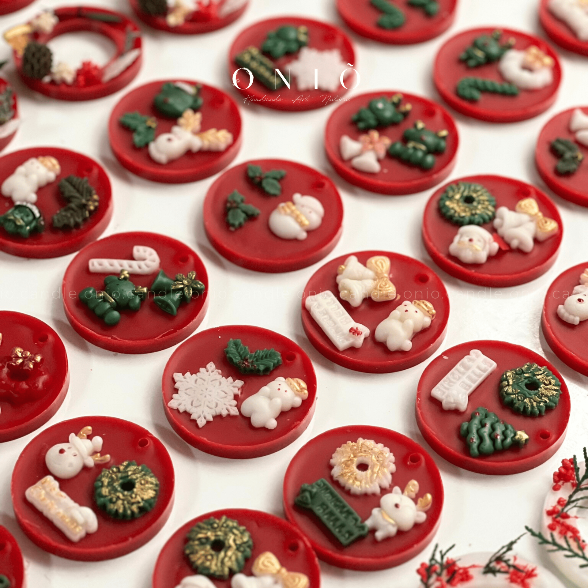 04 - Sáp tròn decor charm Xmas random (20g - 6cm)