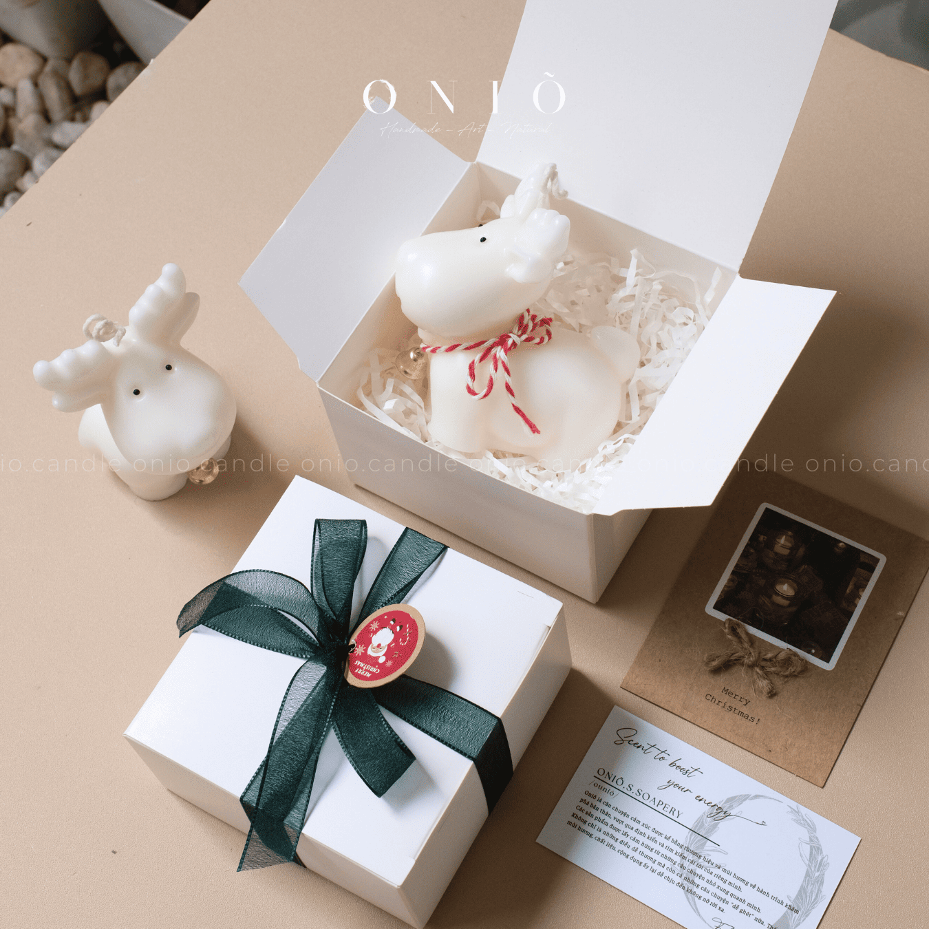 Reindeer Candle - Nến thơm Tuần lộc béo (130g- 9,5x9cm)