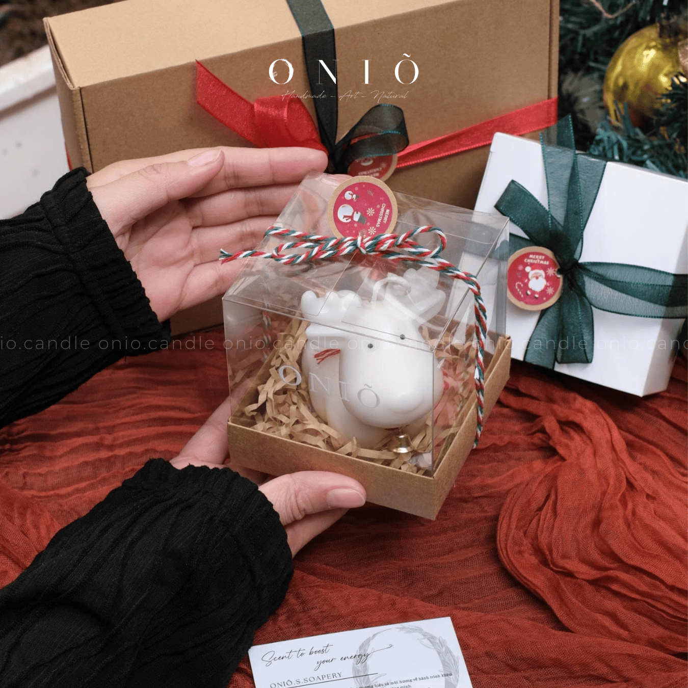 Reindeer Candle - Nến thơm Tuần lộc béo (130g- 9,5x9cm)