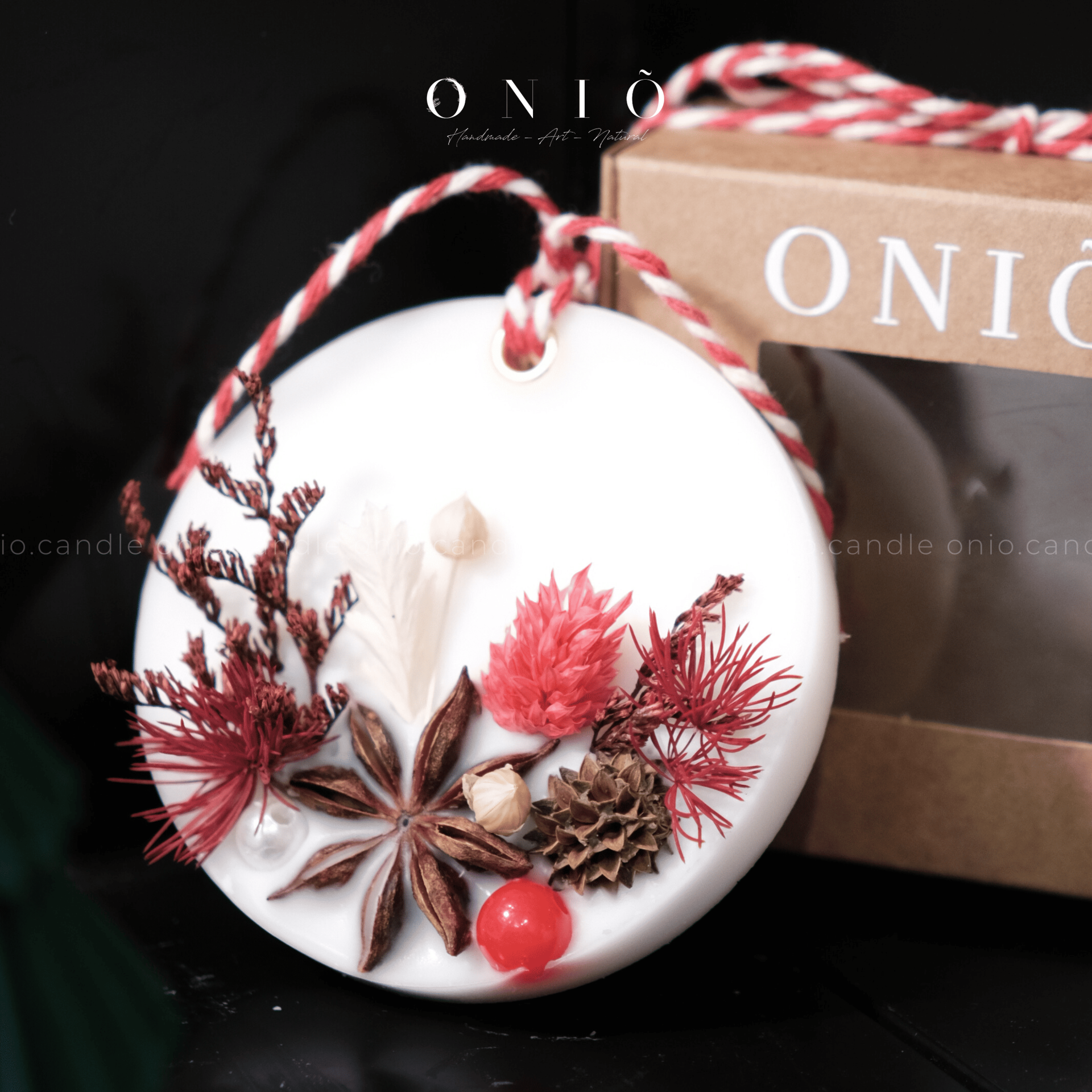 06 - Sáp tròn decor thảo mộc (30g - 7,5cm)