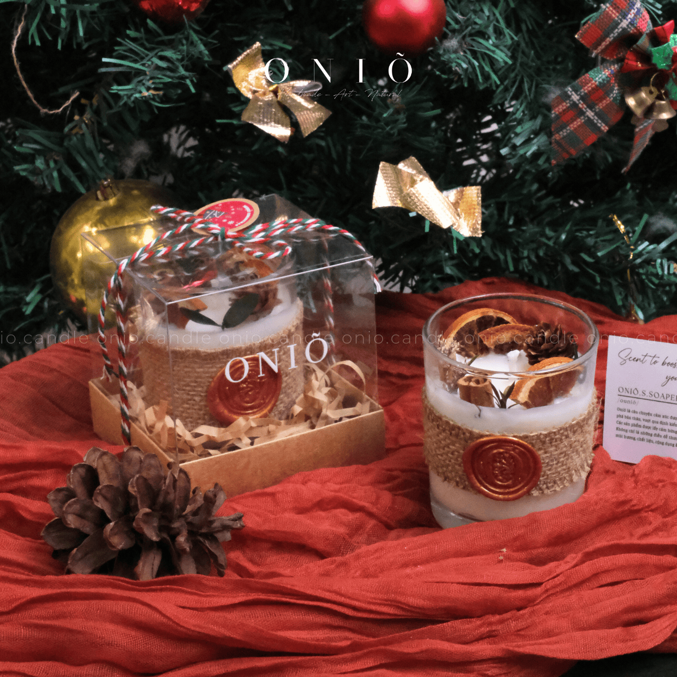 Winter Glow - Nến cốc trang trí thảo mộc khô (150g - 7x8cm)