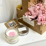 Giỏ hoa khô quà tặng 2 ngăn (1 ngăn hoa khô - 1 ngăn nến tùy chọn) - giá chưa bao gồm nến ONIÕ
