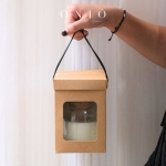 Nến thơm hũ thuỷ tinh nắp bi Borosilicate, Hương thơm tinh dầu, Tạo không gian thư giãn Tối giản cho không gian sống - ONIÕ