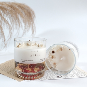 Nến thơm thủ công cốc thủy tinh chủ đề cung hoàng đạo