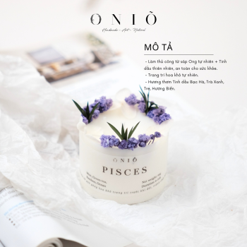 Nến thơm thủ công trụ thấp chủ đề 12 cung hoàng đạo