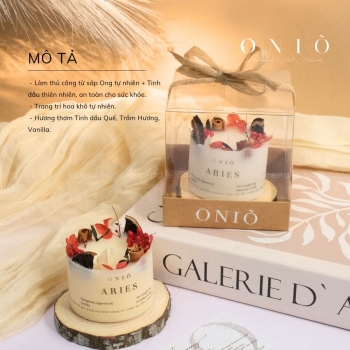 Nến trụ hoa lá ZODIAC COLLECTION 12 CUNG HOÀNG ĐẠO - ONIÕ