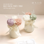 Set hoa nến thơm Kẹo hoa thủy tinh (hương thơm dịu nhẹ) - ONIÕ