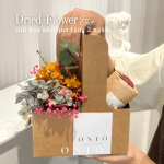 Giỏ hoa khô quà tặng 2 ngăn (1 ngăn hoa khô - 1 ngăn nến tùy chọn) - giá chưa bao gồm nến ONIÕ
