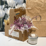 Giỏ hoa khô quà tặng 2 ngăn (1 ngăn hoa khô - 1 ngăn nến tùy chọn) - giá chưa bao gồm nến ONIÕ