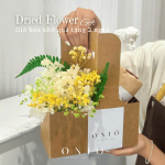 Giỏ hoa khô quà tặng 2 ngăn (1 ngăn hoa khô - 1 ngăn nến tùy chọn) - giá chưa bao gồm nến ONIÕ
