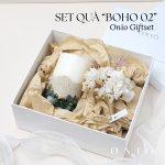 Set Quà Tặng Nến Thơm Cao Cấp BOHO Đá Thạch Anh - ONIÕ