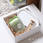 Set Quà Tặng Nến Thơm Cao Cấp GREEN MOSS MARBLE (Hộp 20x18x8) - ONIÕ