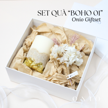 Set Quà Tặng Nến Thơm Cao Cấp BOHO COLLECTION (Hộp 20x18x8) - ONIÕ
