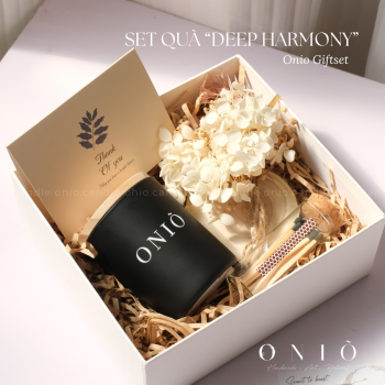 Set Quà Tặng Nến Thơm Cao Cấp DEEP HARMONY (Hộp 20x18x8) - ONIÕ