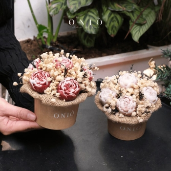 Hộp hoa nến Tulip Noel  (15x15x15cm)