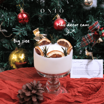 Herbal Pillar Candle - Nến trụ decor thảo mộc khô