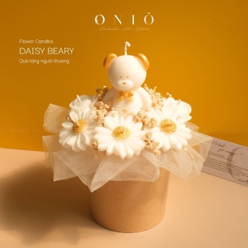 Hoa nến thơm, Hương thơm tinh dầu, quà tặng sinh nhật, quà tặng tốt nghiệp - Daisy Beary - ONIÕ